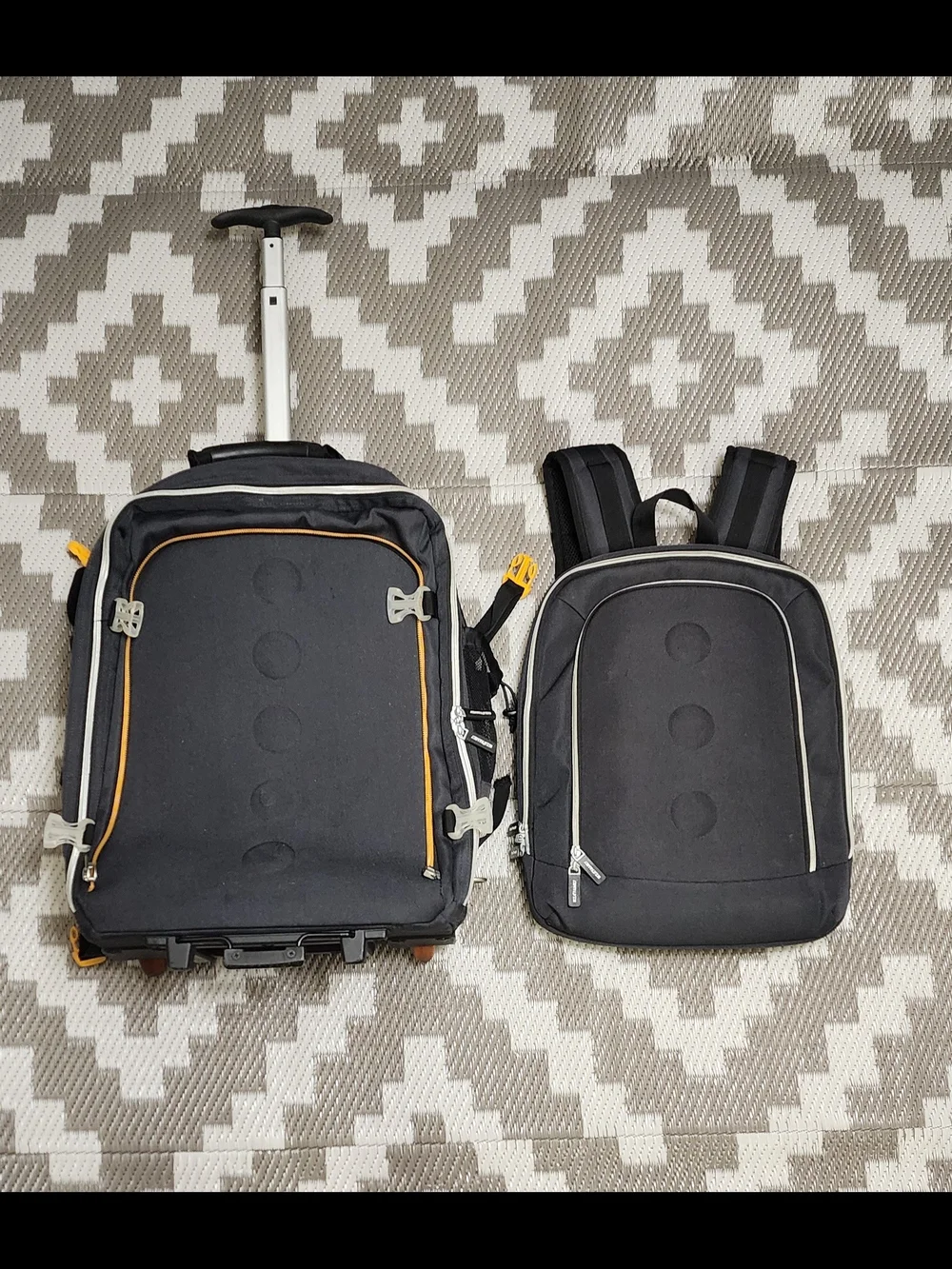 IKEA Black Backpack with Yellow Accent - Picture 8 of 11